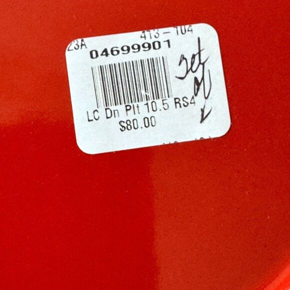 Le Creuset Williams Sonoma Coupe Dinner Plates Ombre Red Cerise10.5" 2-Pack  NEW - Picture 5 of 7